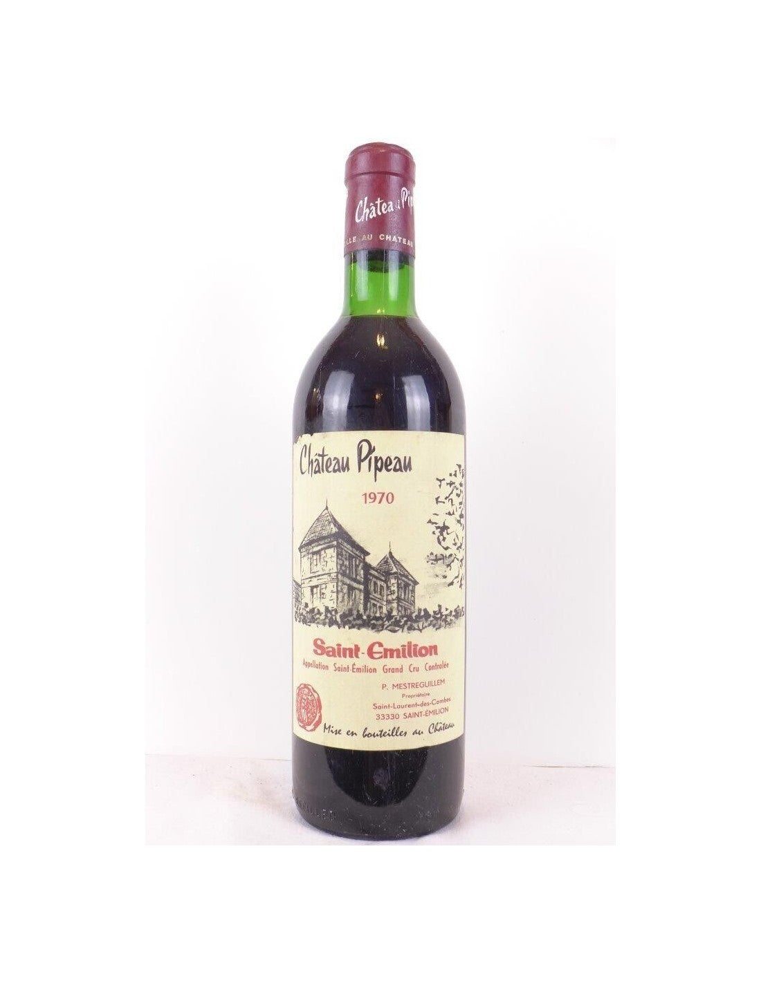 1970 - saint-émilion - château pipeau grand cru - rouge - bordeaux - Just Wines 