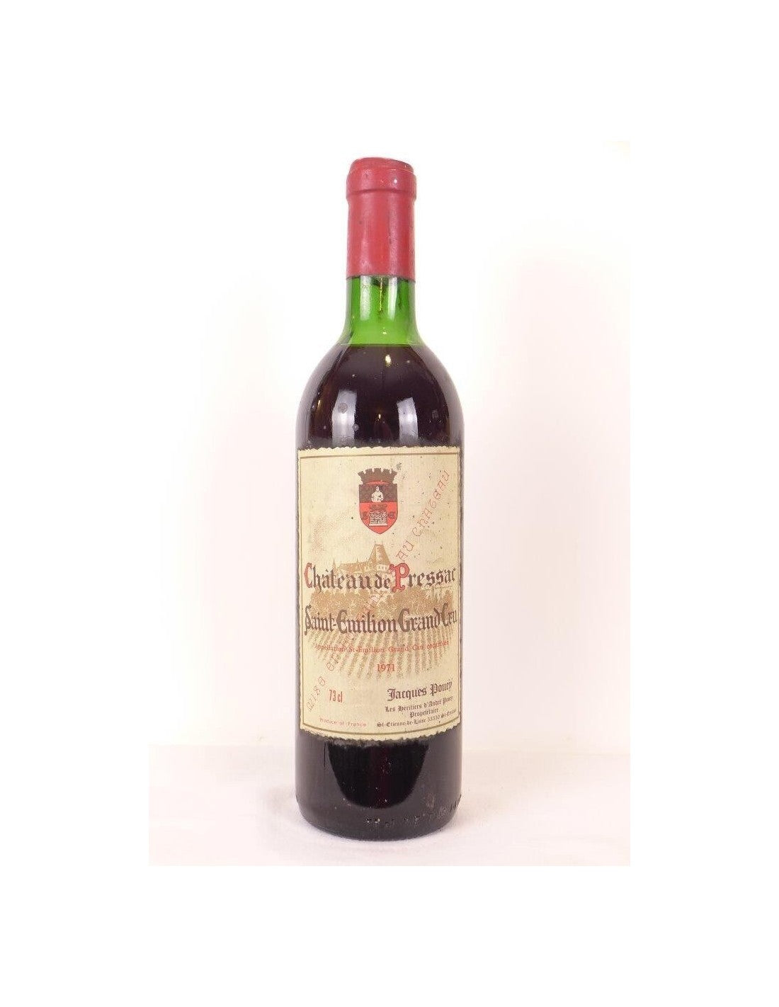 1971 - saint-émilion - château de pressac grand cru - rouge - bordeaux - Just Wines 