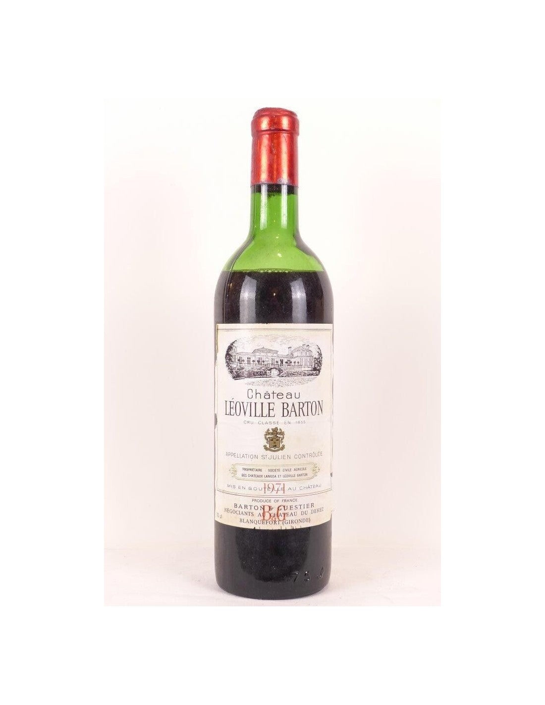 1971 - saint-julien - château léoville barton grand cru classé (b1) - rouge - bordeaux - Just Wines 