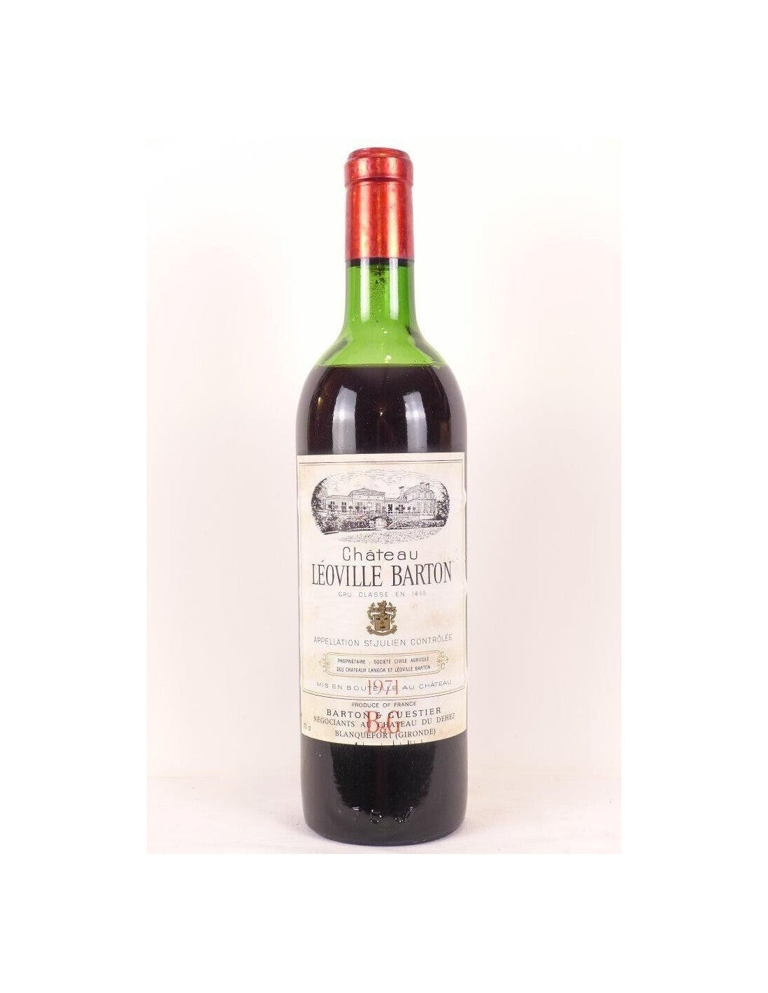 1971 - saint-julien - château léoville barton grand cru classé - rouge - bordeaux - Just Wines 