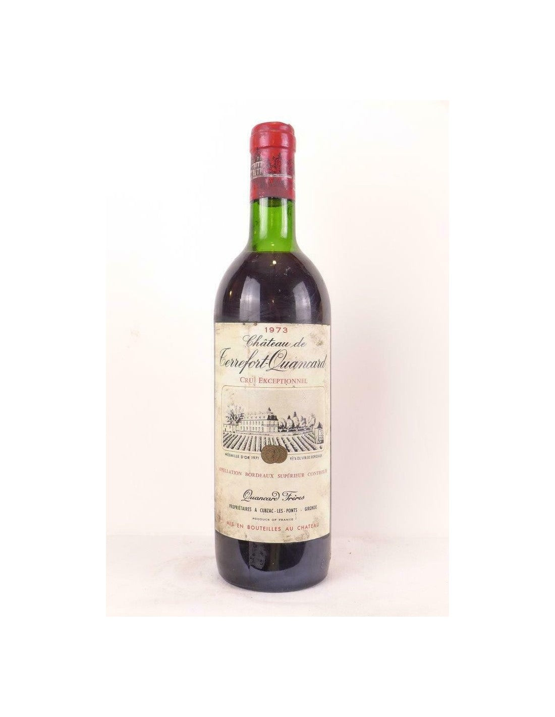 1973 - bordeaux supérieur - château de terrefort-quancard - rouge - bordeaux - Just Wines 