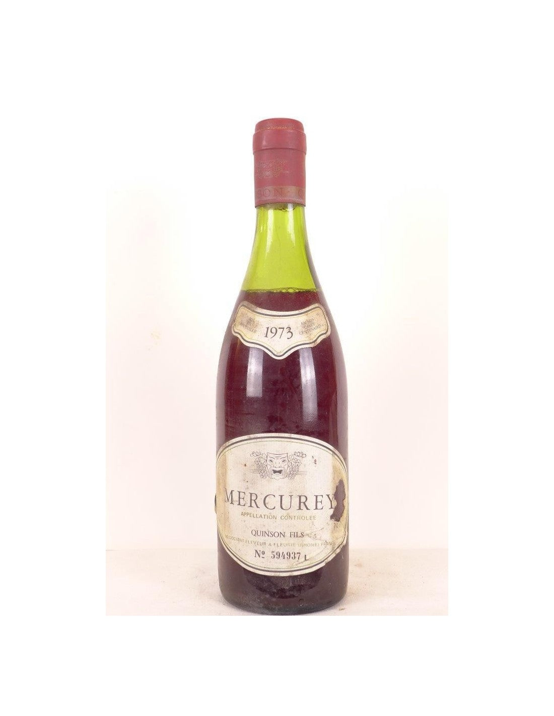 1973 - mercurey - quinson fils (étiquette abîmée) - rouge - bourgogne - Just Wines 