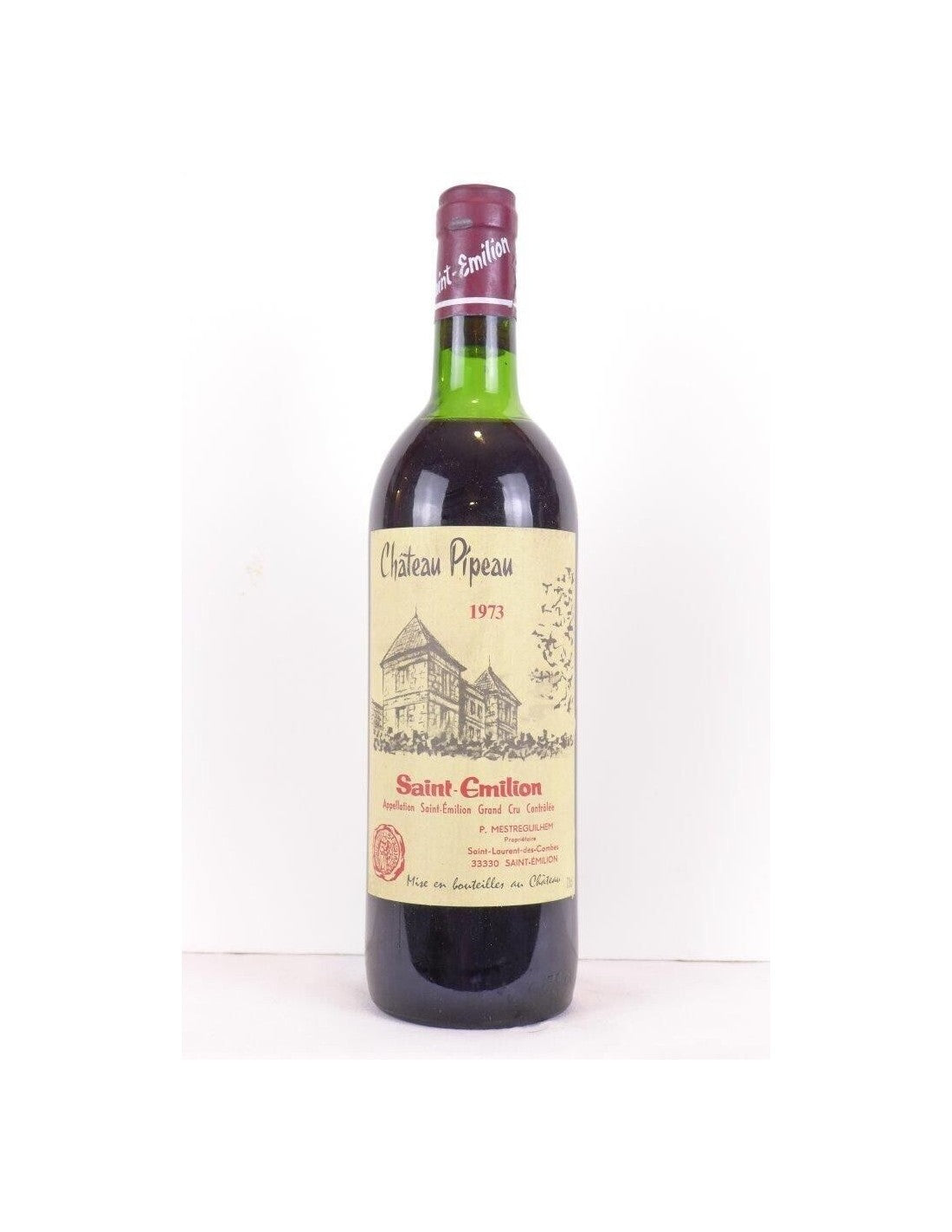 1973 - saint-émilion - château pipeau grand cru - rouge - bordeaux - Just Wines 