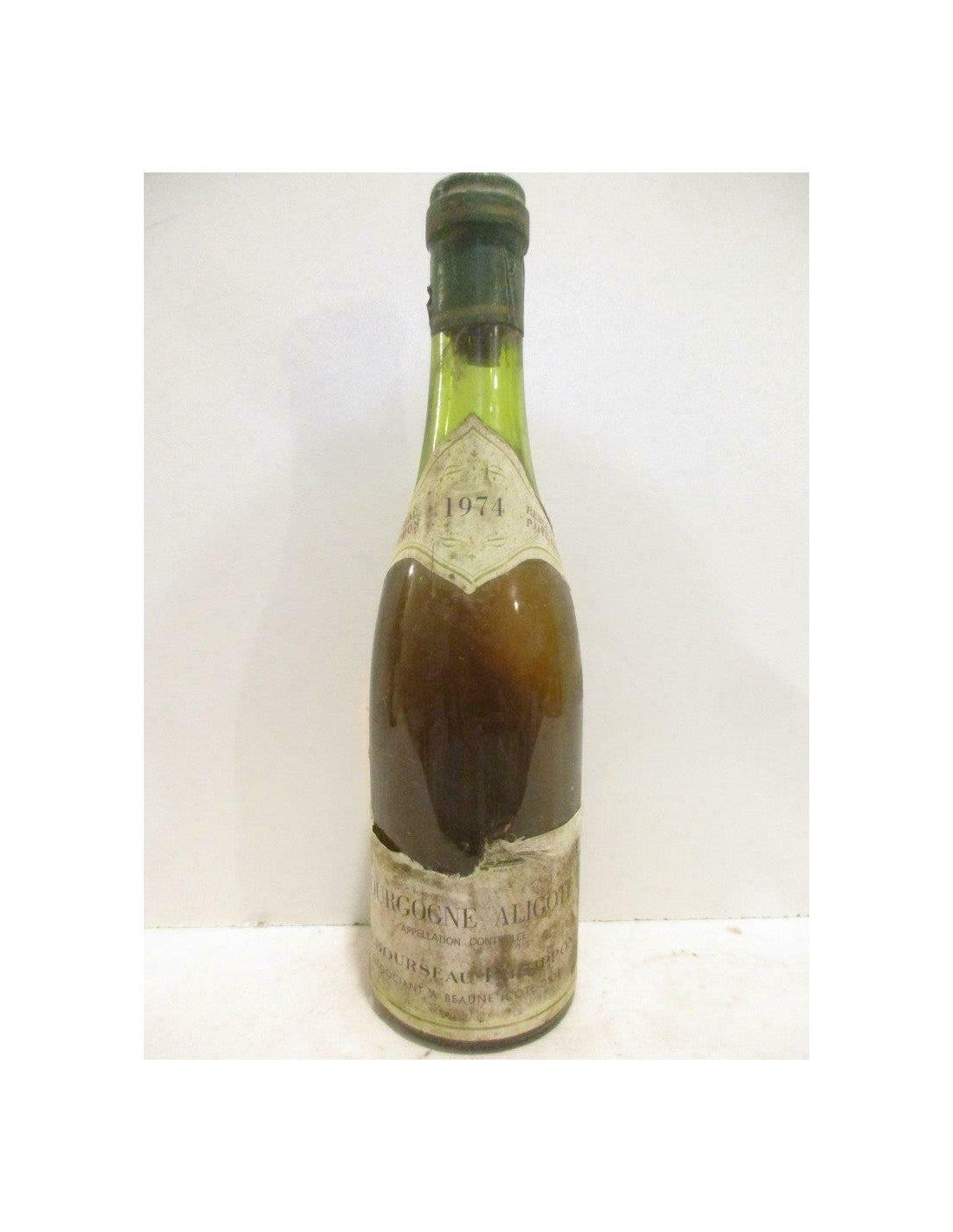 1974 - aligoté - rebourseau-philippon (étiquette déchirée) 37 cl - blanc - bourgogne - Just Wines 