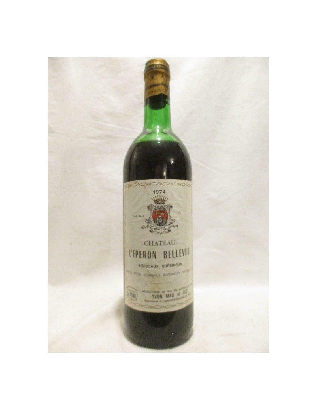 1974 - bordeaux supérieur - château l'éperon bellevue yvon mau - rouge - bordeaux - Just Wines 