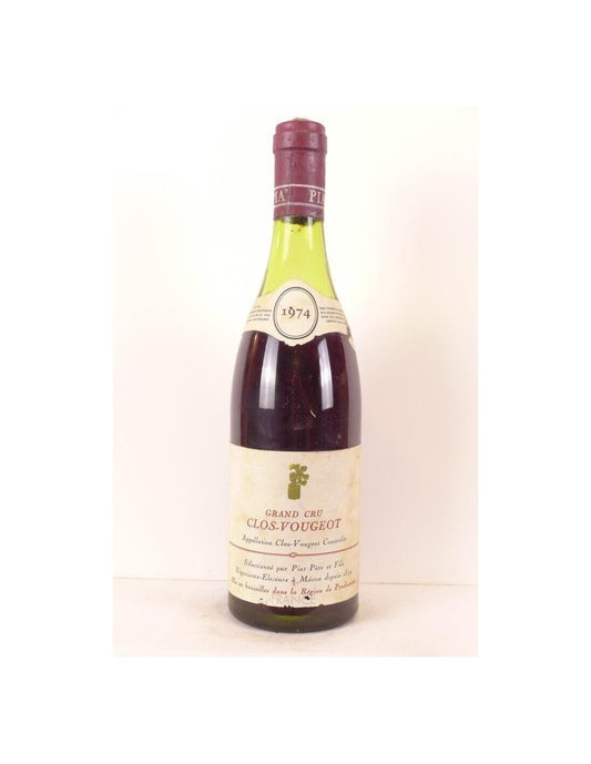 1974 - clos vougeot - piat père et fils grand cru - rouge - bourgogne - Just Wines 