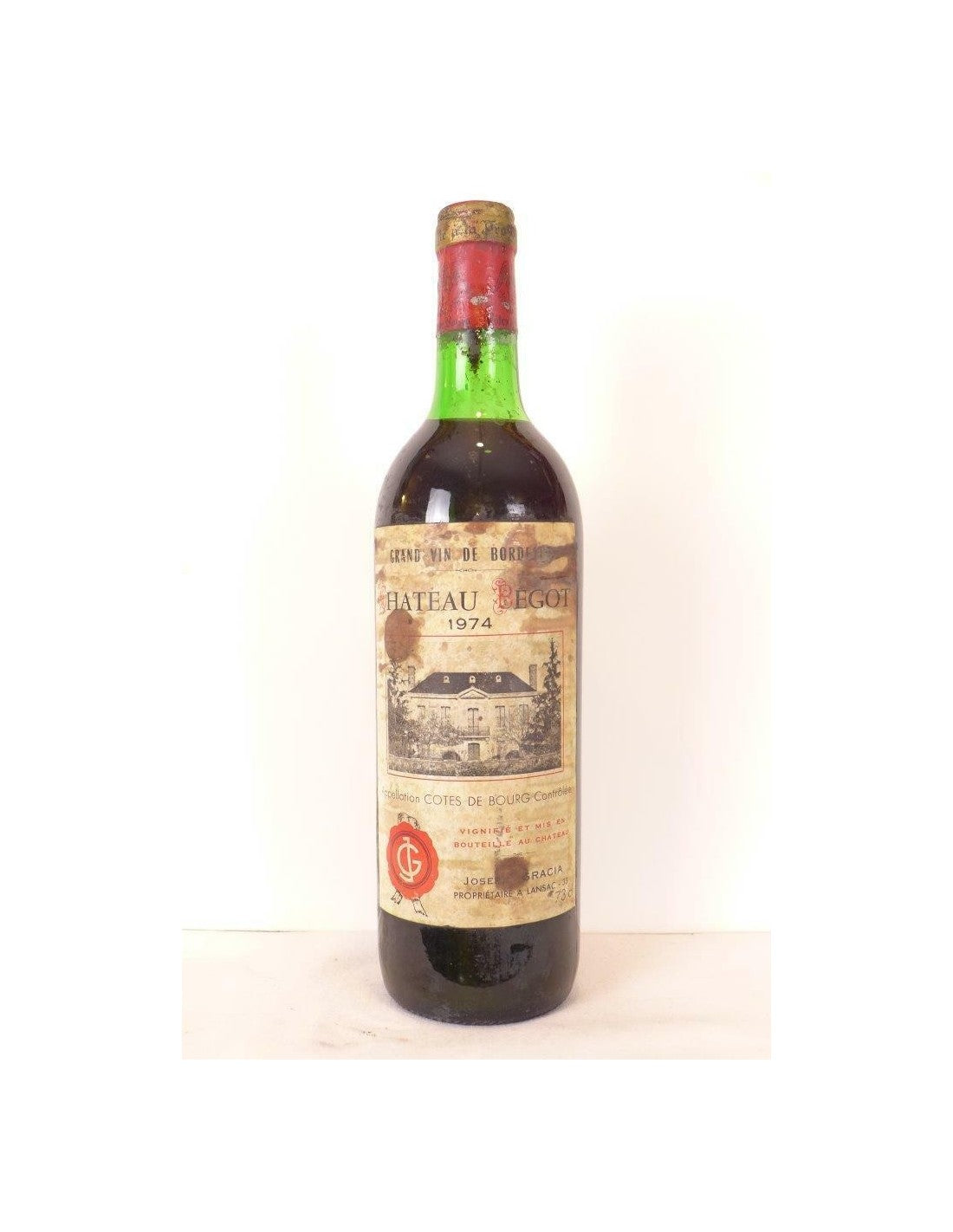 1974 - côtes de bourg - château bégot - rouge - bordeaux - Just Wines 