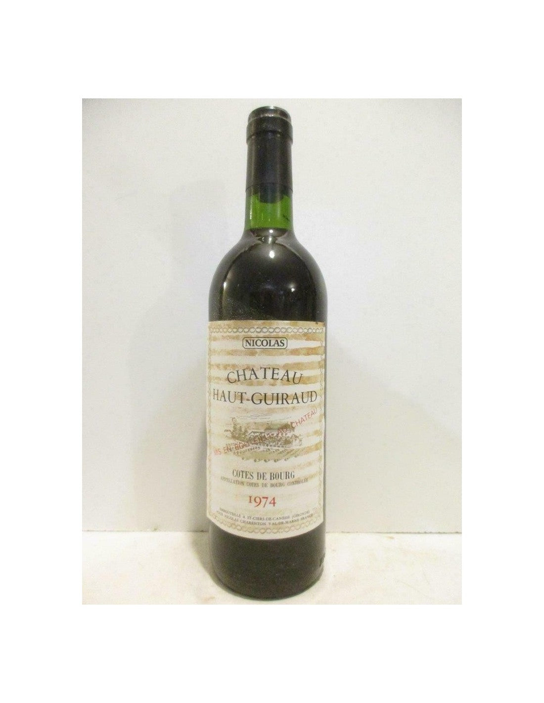 1974 - côtes de bourg - château haut-guiraud - rouge - bordeaux - Just Wines 