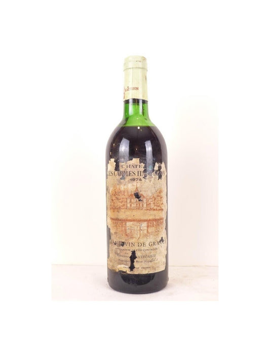 1974 - graves - château les carmes haut-brion (étiquette abîmé b2) - rouge - bordeaux - Just Wines 