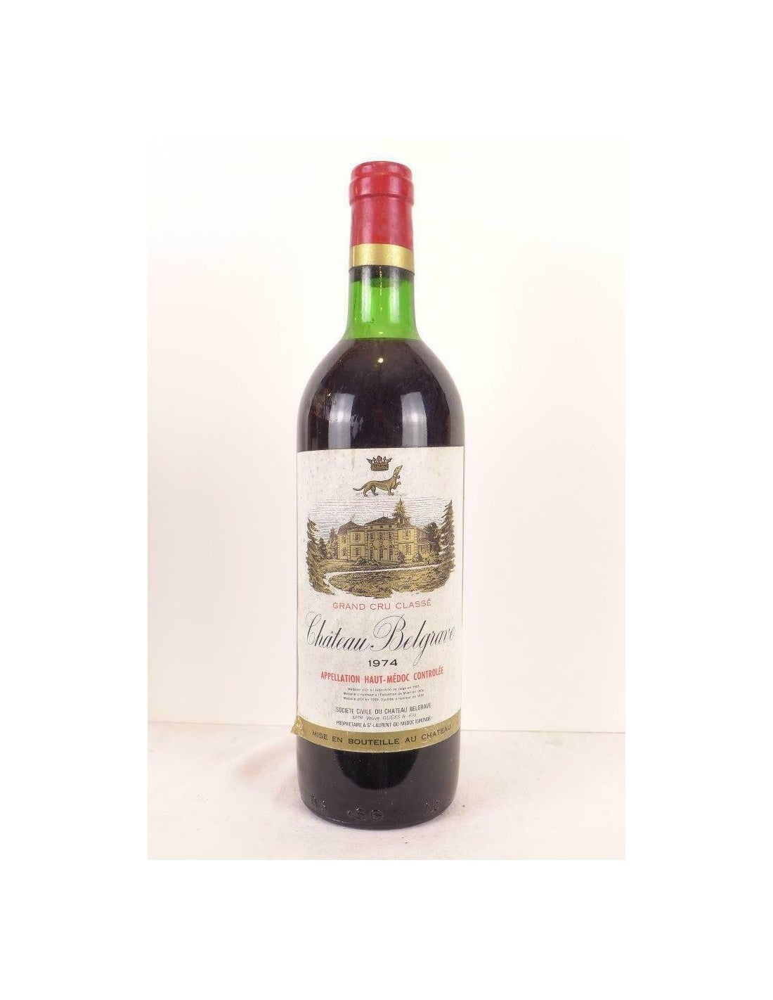 1974 - haut-médoc - château belgrave grand cru classé - rouge - bordeaux - Just Wines 