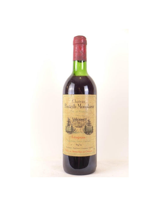 1974 - léognan - château ponteilh monplaisir - rouge - bordeaux - Just Wines 