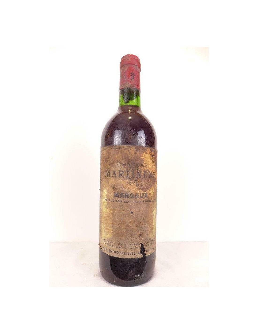 1974 - margaux - château martinens (étiquette sale) - rouge - bordeaux - Just Wines 