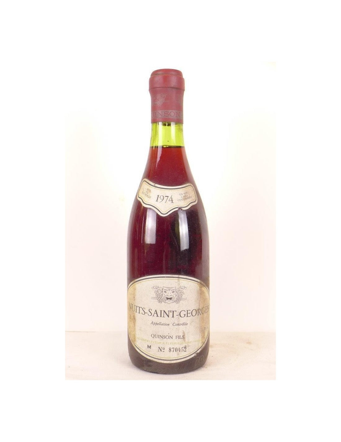 1974 - nuits saint-georges - quinson fils - rouge - bourgogne - Just Wines 