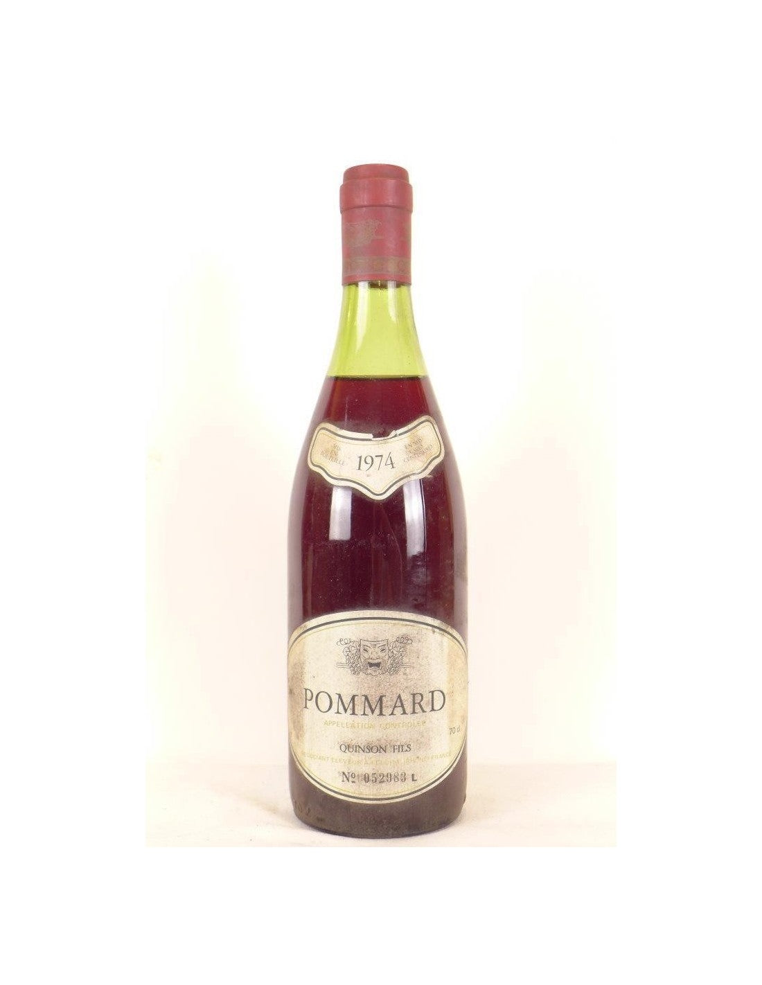 1974 - pommard - quinson fils (b1) - rouge - bourgogne - Just Wines 