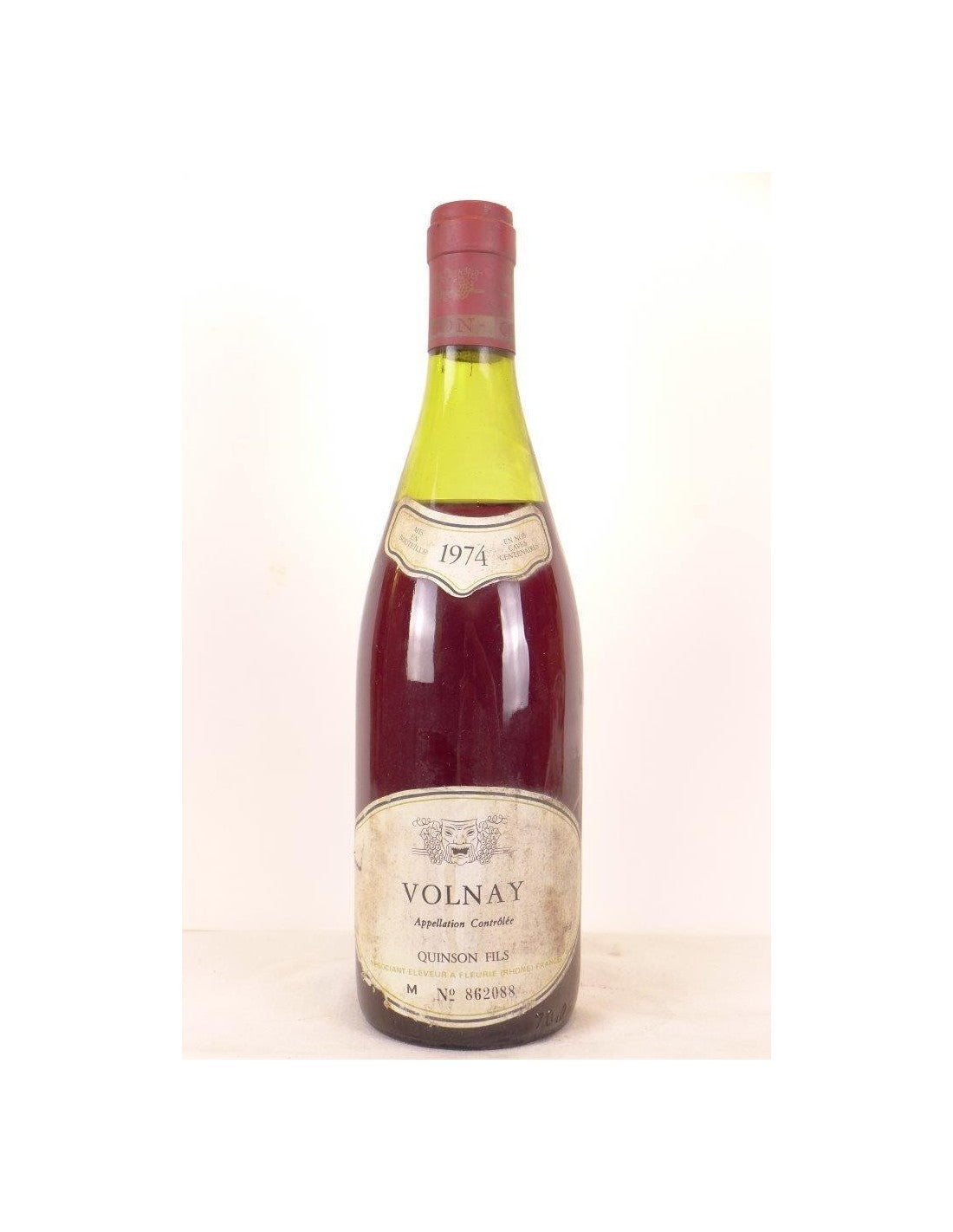 1974 - volnay - quinson fils (b2) - rouge - bourgogne - Just Wines 