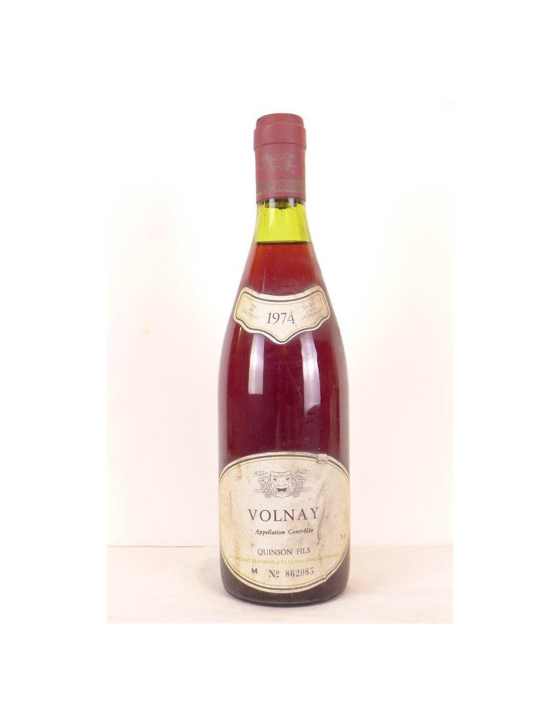 1974 - volnay - quinson fils - rouge - bourgogne - Just Wines 