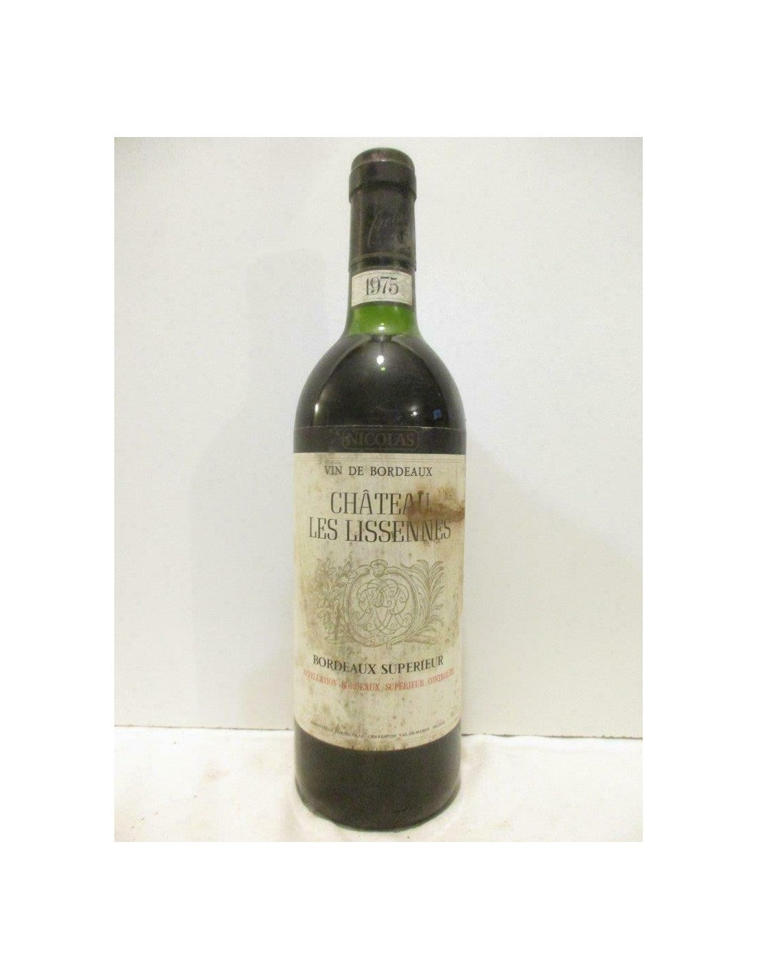 1975 - bordeaux supérieur - château des lissennes nicolas (étiquette tâchée) - rouge - bordeaux - Just Wines 