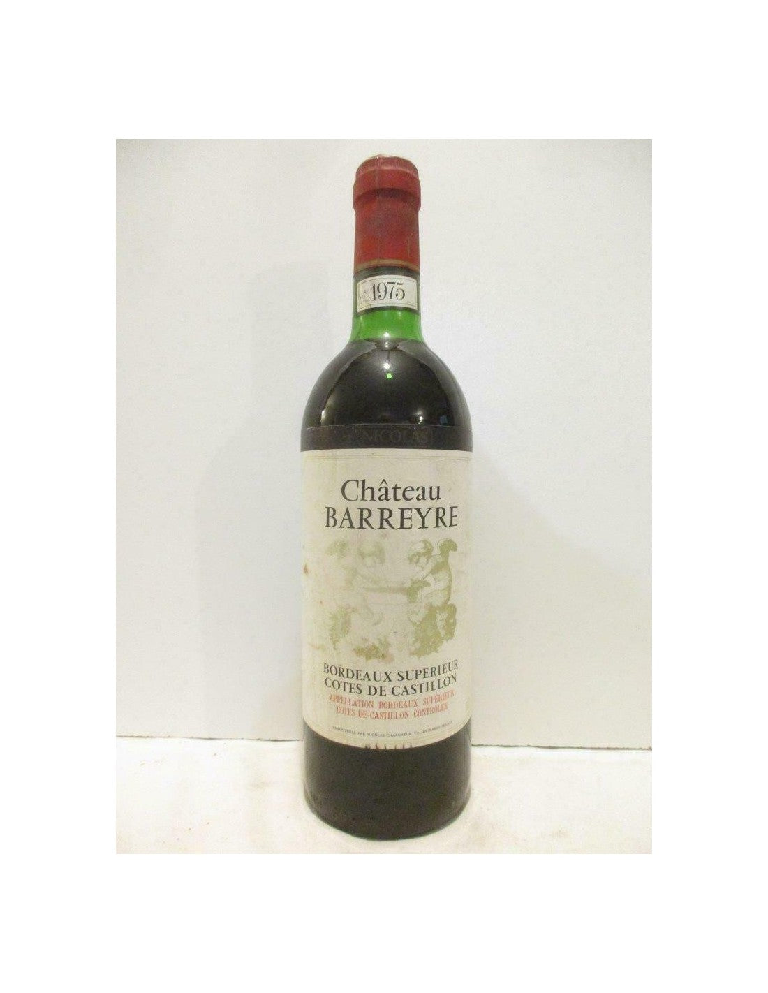 1975 - côtes de castillon - château barreyre nicolas - rouge - bordeaux - Just Wines 