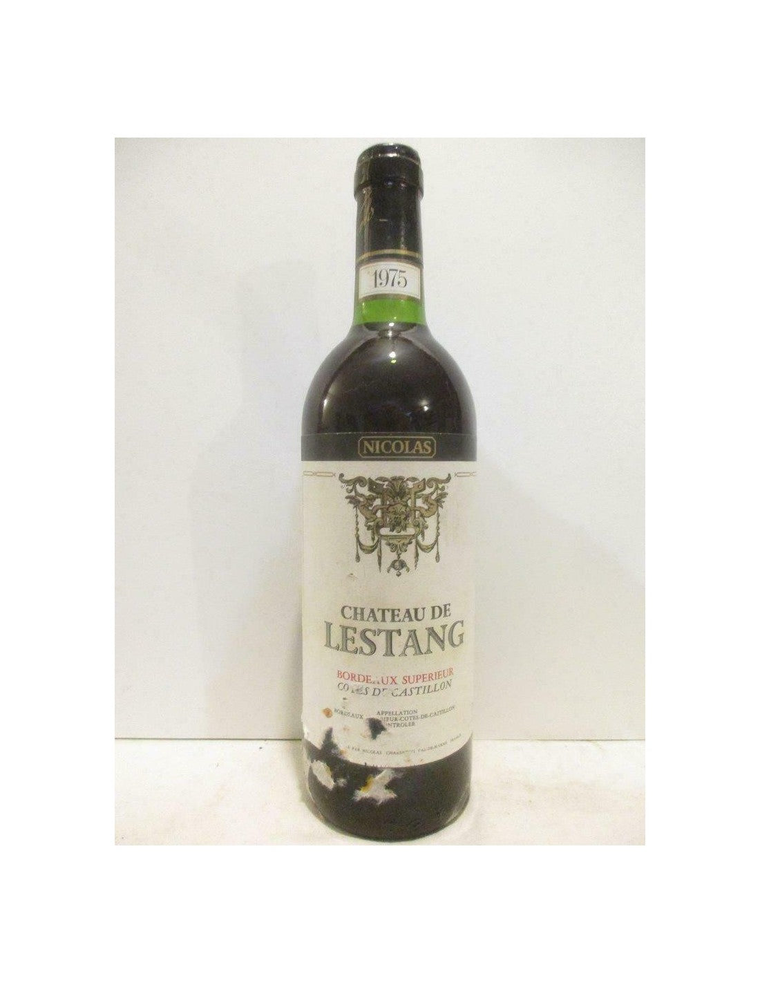 1975 - côtes de castillon - château de lestang (étiquette abîmée) - rouge - bordeaux - Just Wines 