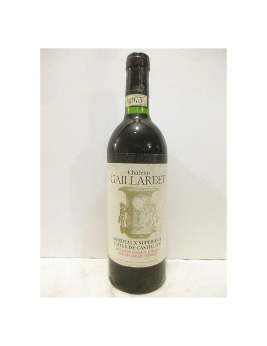 1975 - côtes de castillon - château gaillardet nicolas - rouge - bordeaux - Just Wines 