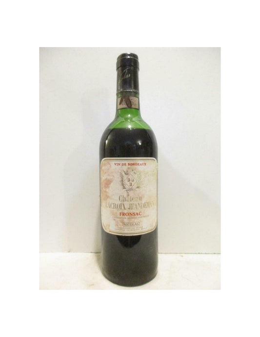 1975 - fronsac - château lacroix jeandeman - rouge - bordeaux - Just Wines 