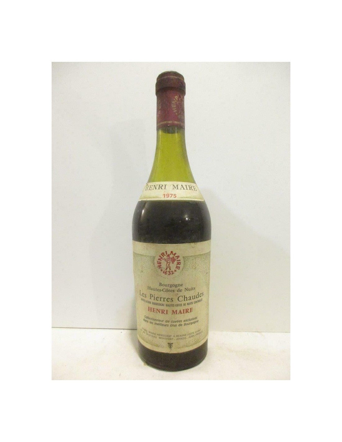 1975 - hautes côtes de nuits - henri maire les pierres chaudes - rouge - bourgogne - Just Wines 