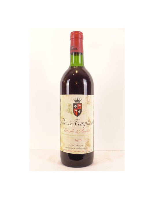 1975 - lalande de pomerol - clos des templiers - rouge - bordeaux - Just Wines 