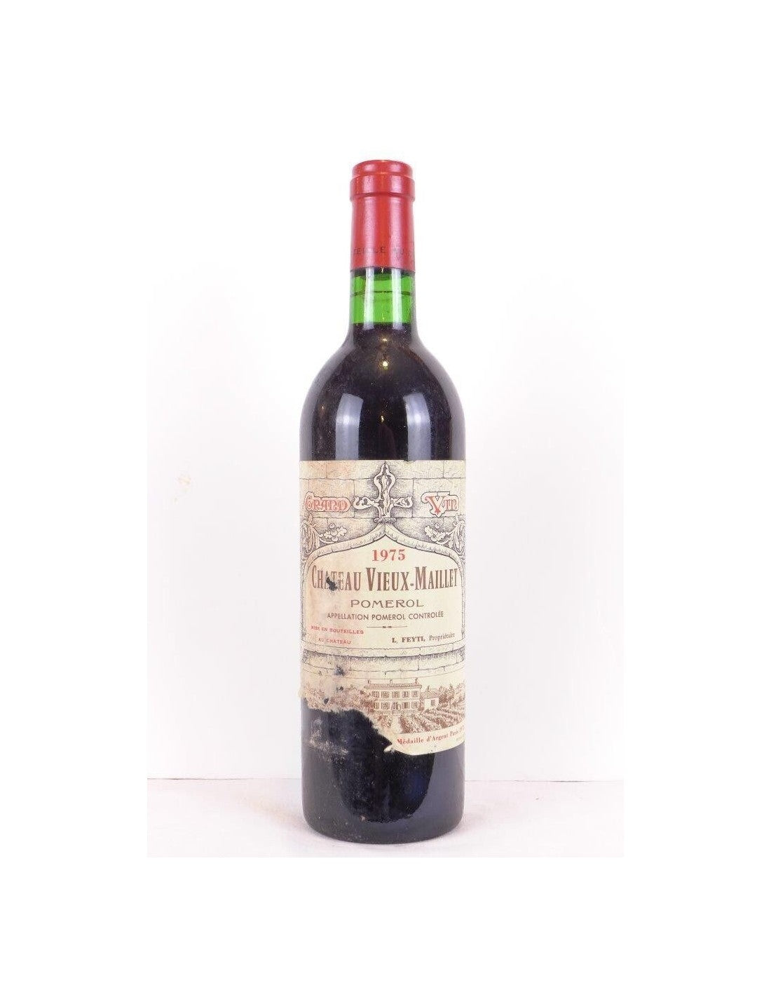 1975 - pomerol - château vieux-maillet (étiquette abîmée) - rouge - bordeaux - Just Wines 