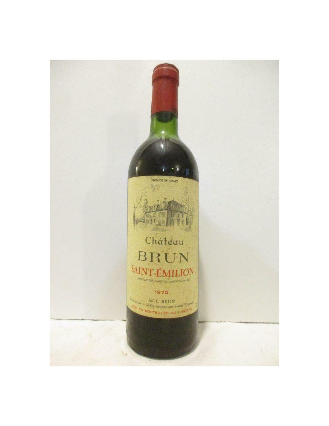 1975 - saint-émilion - château brun - rouge - bordeaux - Just Wines 