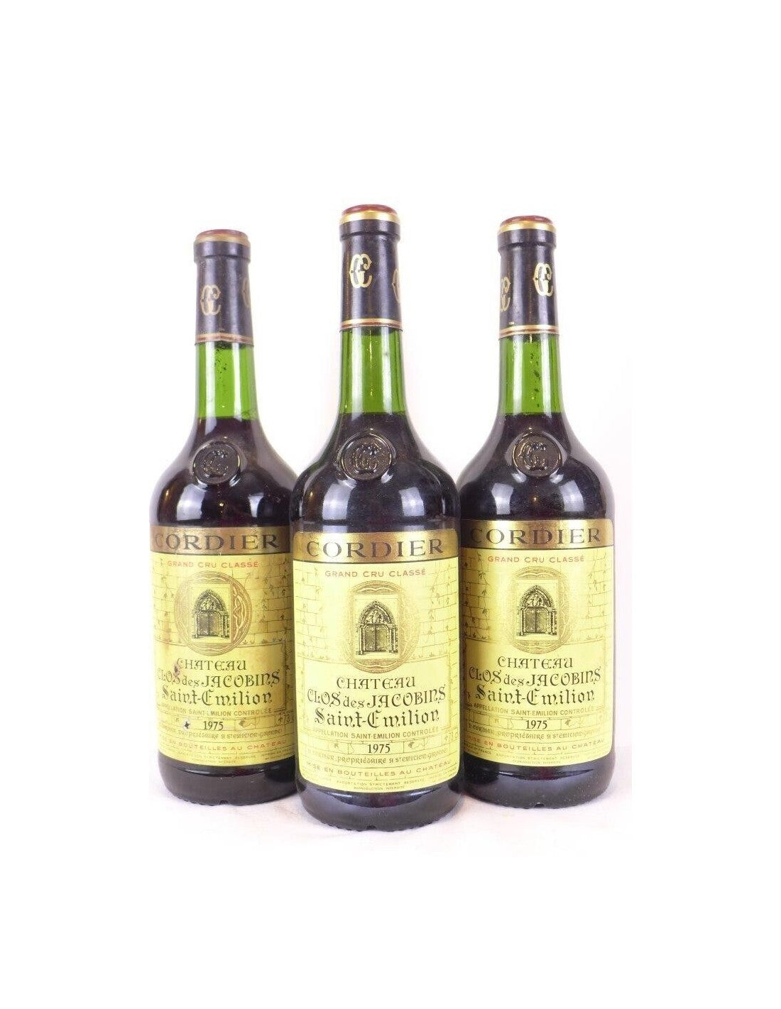 1975 - saint-émilion - château clos des jacobins grand cru classé lot de 3 bouteilles - rouge - bordeaux - Just Wines 