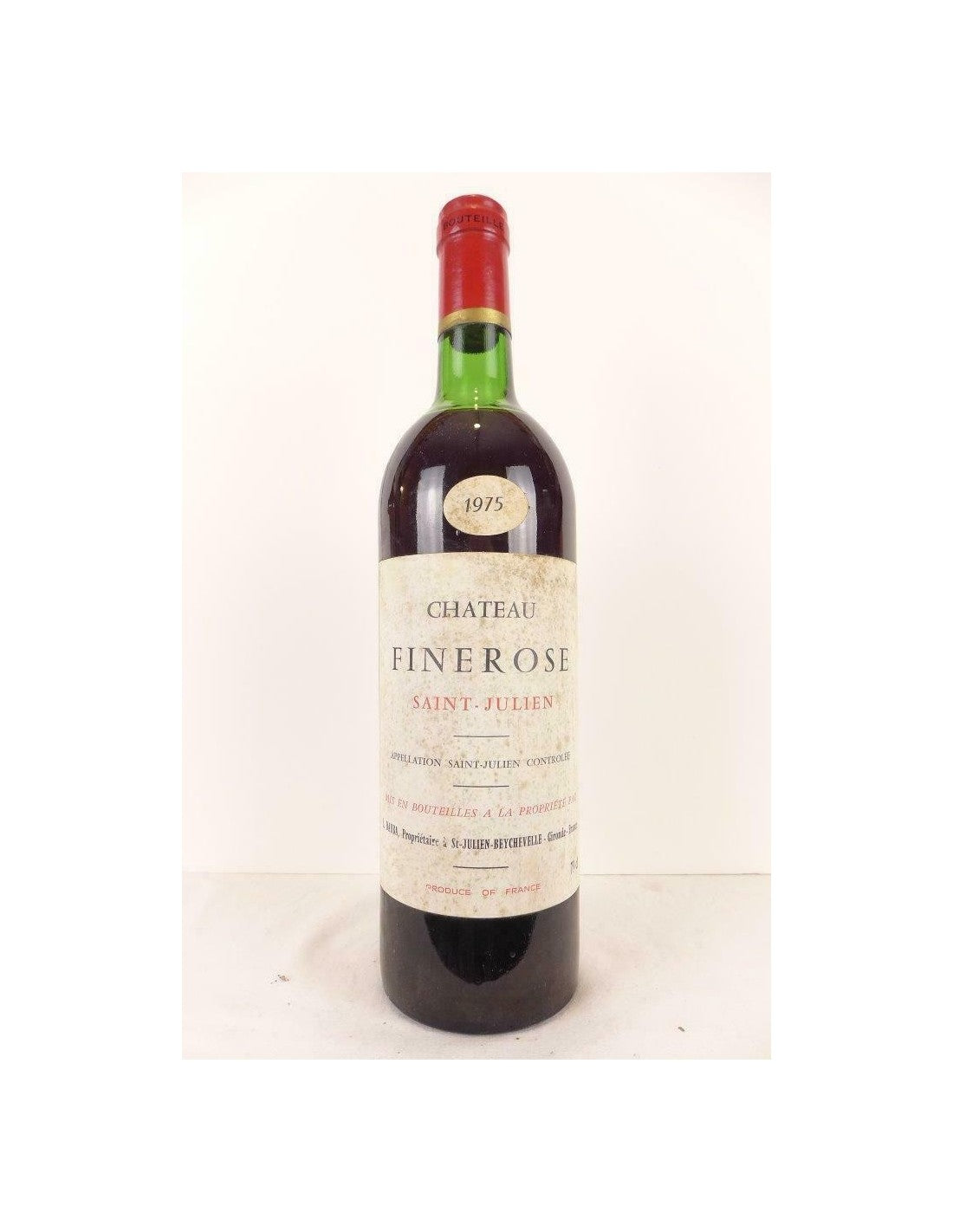 1975 - saint-julien - château finerose - rouge - bordeaux - Just Wines 