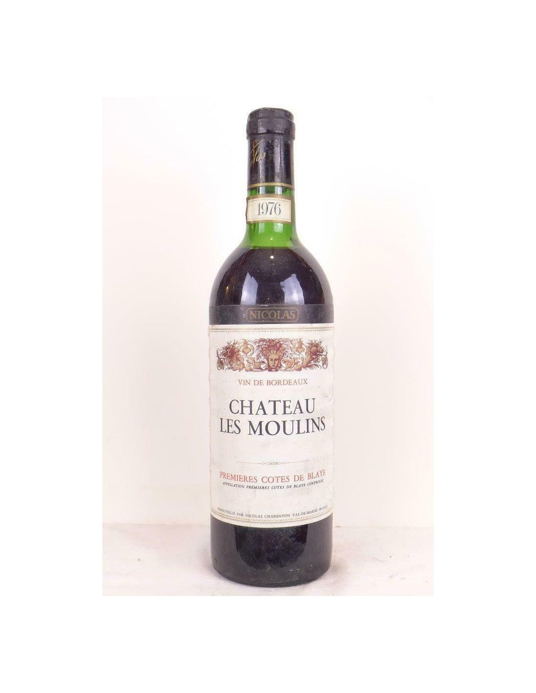 1976 - blaye - château les moulins nicolas - rouge - bordeaux - Just Wines 