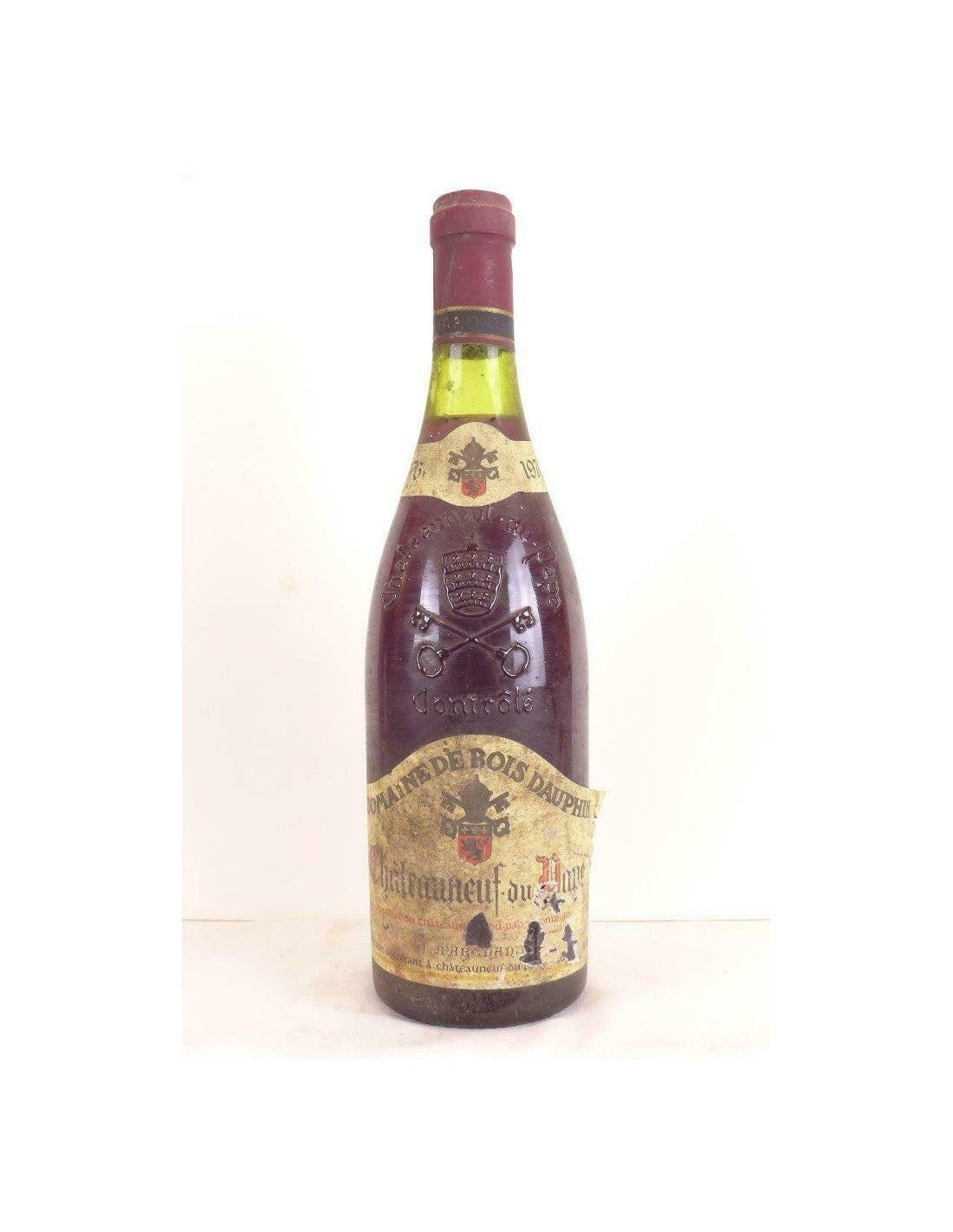 1976 - châteauneuf du pape - marchand domaine de bois dauphin (étiquette abîmée) - rouge - rhône - Just Wines 