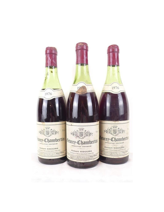 1976 - gevrey-chambertin - robert gibourg lot de 3 bouteilles - rouge - bourgogne - Just Wines 