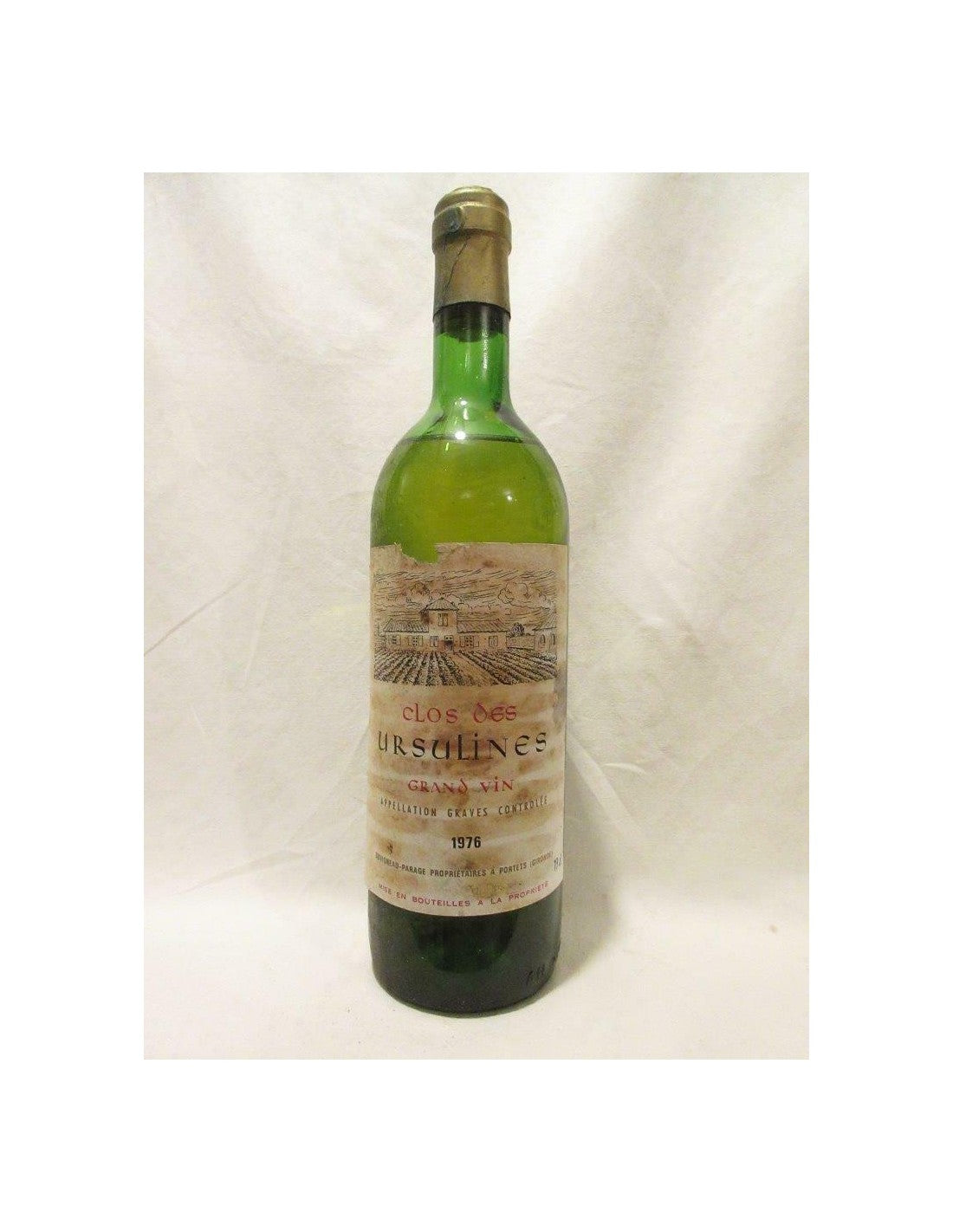 1976 - graves - clos des ursulines - blanc - bordeaux france - Just Wines 