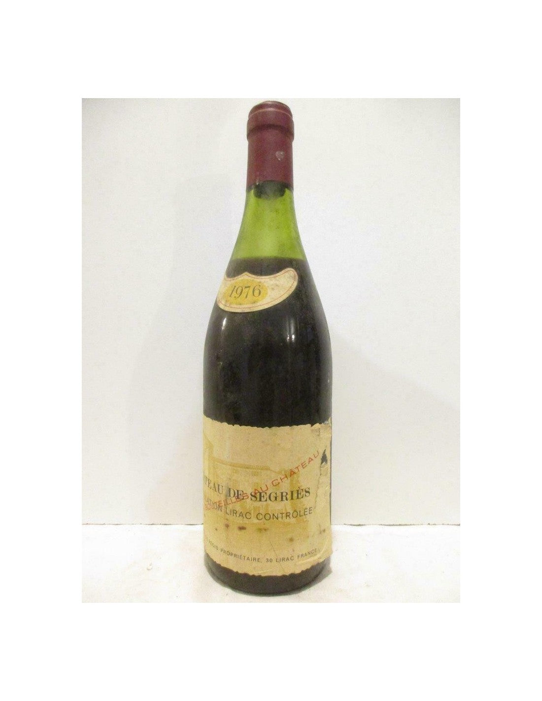 1976 - lirac - château de segriès (capsule et étiquettes abîmées) - rouge - rhône - Just Wines 