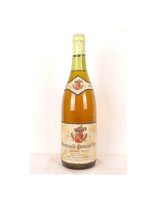 1976 - meursault - jean-paul geoffroy premier cru poruzot - blanc - bourgogne - Just Wines 