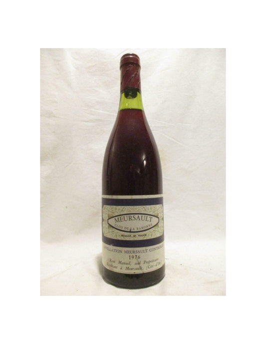 1976 - meursault - rené manuel clos de la baronne - rouge - bourgogne - Just Wines 