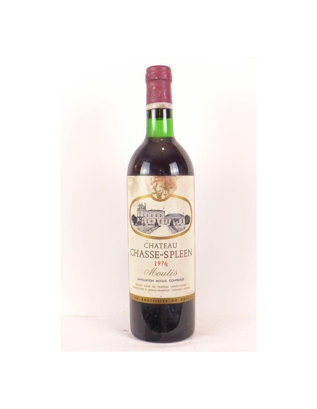 1976 - moulis - château chasse-spleen (accro étiquette) - rouge - bordeaux - Just Wines 