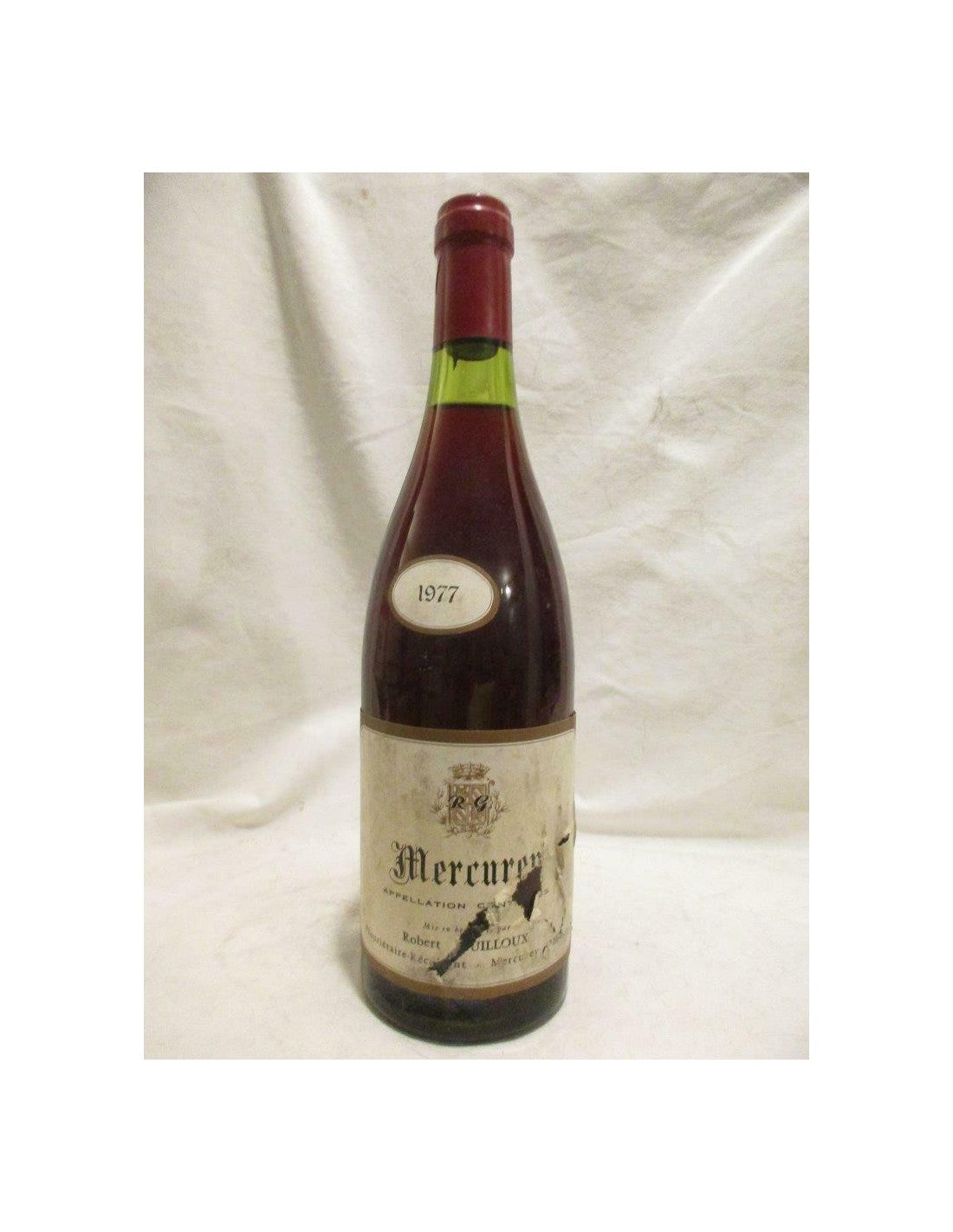 1977 - mercurey - robert guilloux (étiquette abîmée) - Rouge - bourgogne - Just Wines 