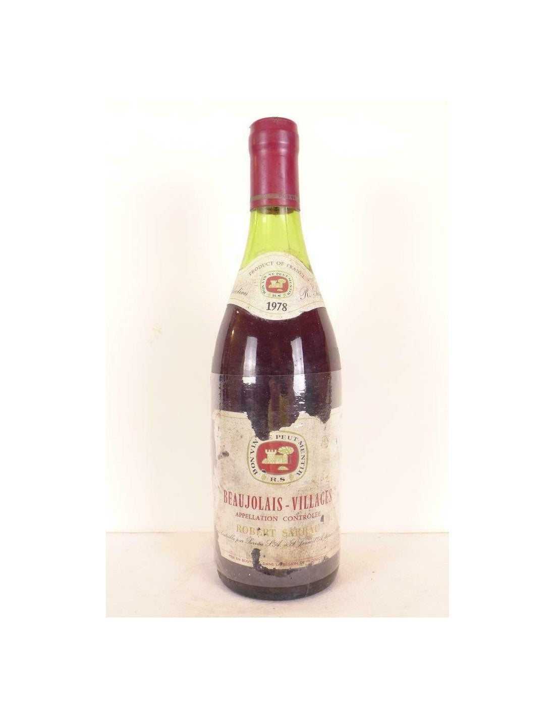 1978 - beaujolais-villages - robert sarrau (étiquette abîmée) - rouge - beaujolais - Just Wines 