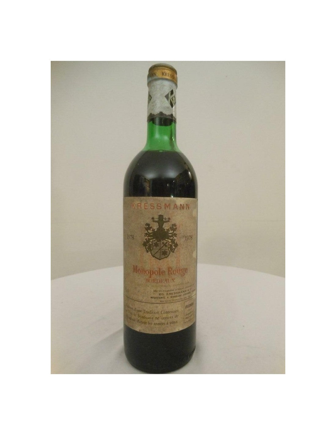 1978 - bordeaux - kressmann monopole - rouge - bordeaux france - Just Wines 