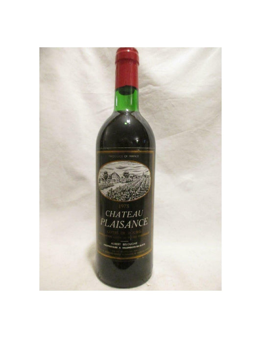 1978 - côtes de bourg - château plaisance - rouge - bordeaux - Just Wines 