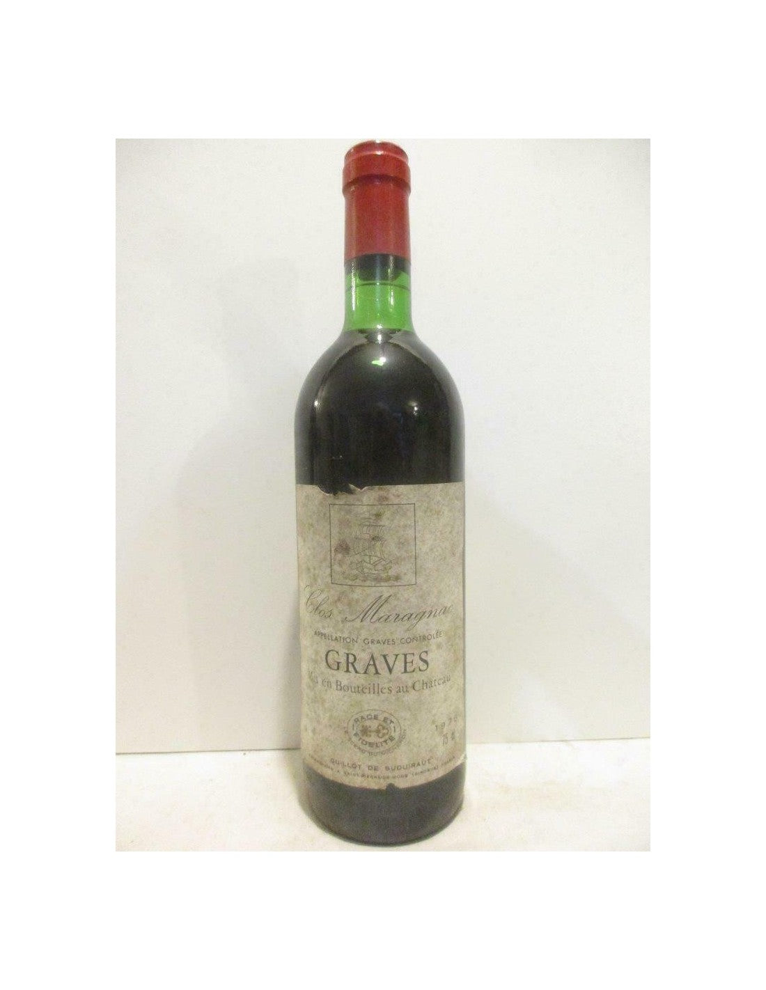 1978 - graves - clos maragnac - rouge - bordeaux - Just Wines 