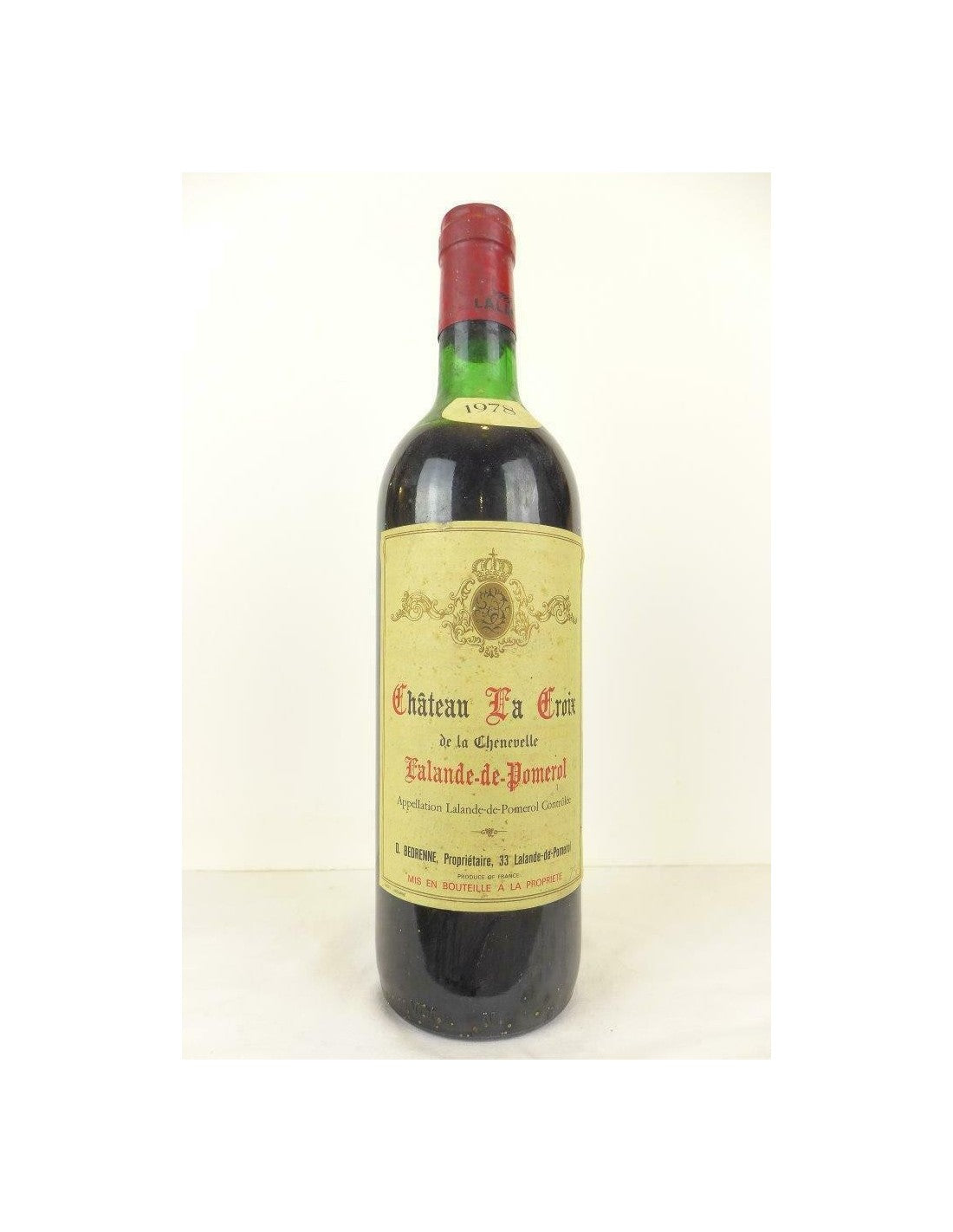 1978 - lalande de pomerol - château la croix de la chenevelle - rouge - bordeaux - Just Wines 