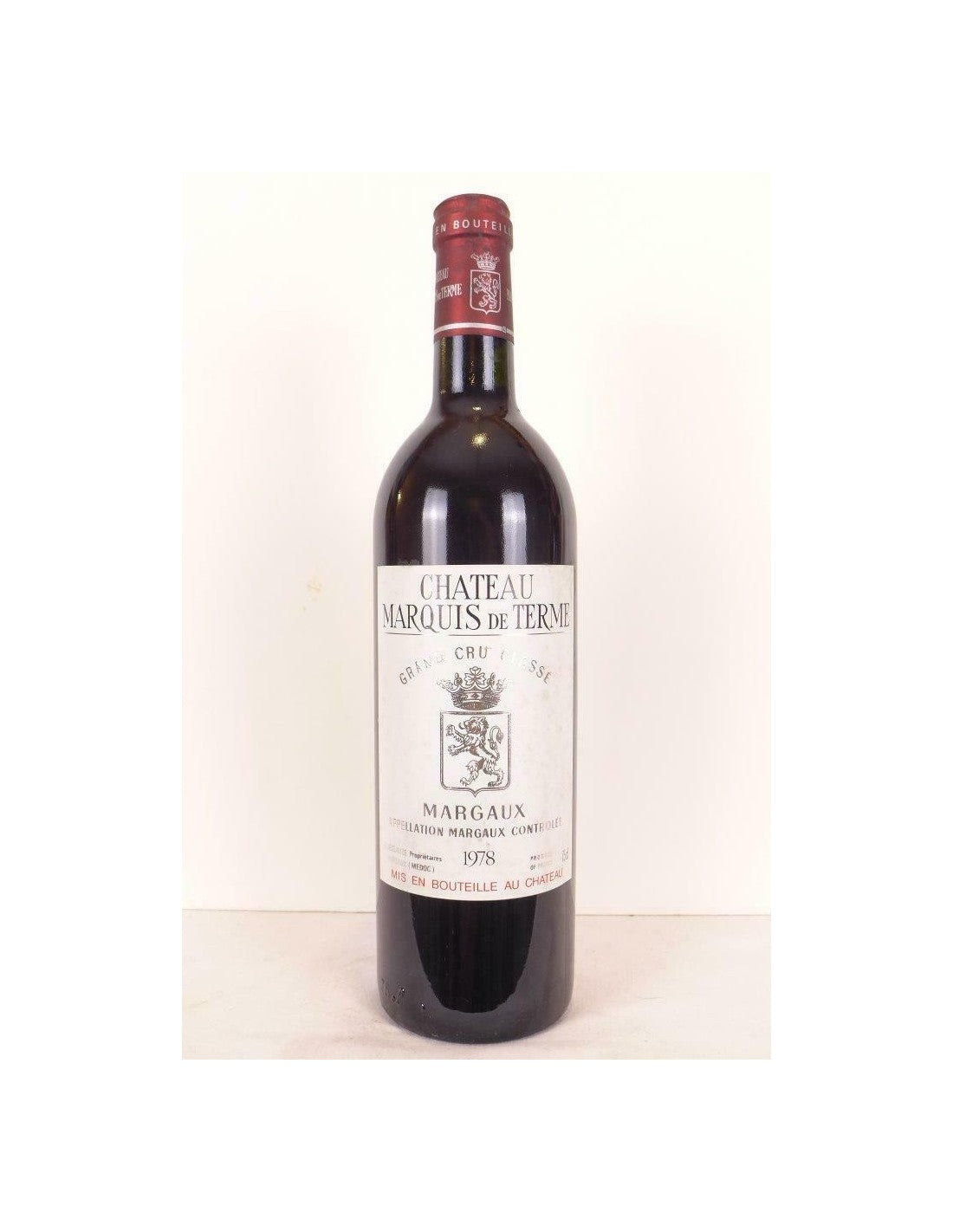 1978 - margaux - château marquis de terme grand cru classé - rouge - bordeaux - Just Wines 