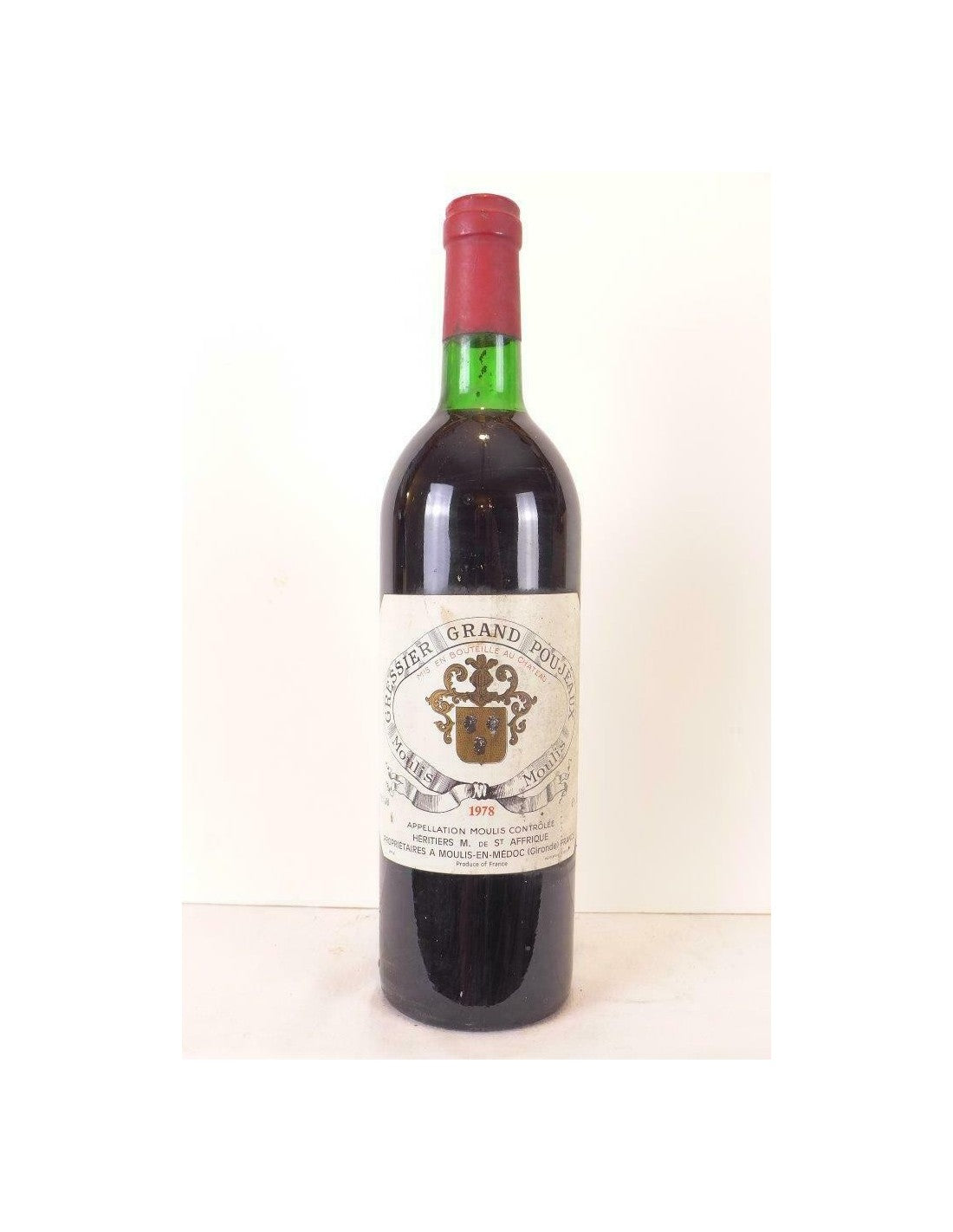 1978 - moulis - gressier garnd poujeaux - rouge - bordeaux - Just Wines 