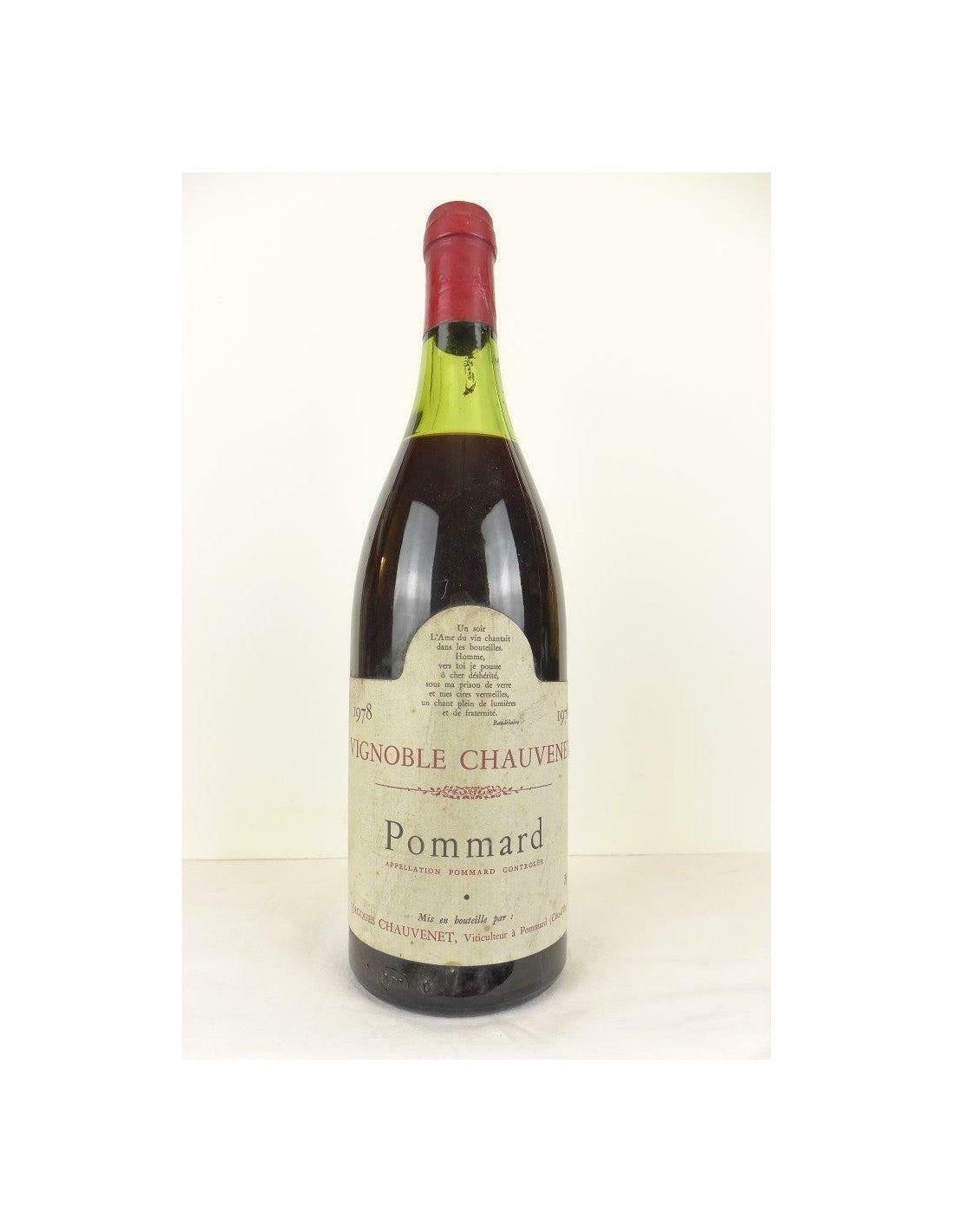 1978 - pommard - chauvenet (b2) - rouge - bourgogne - Just Wines 