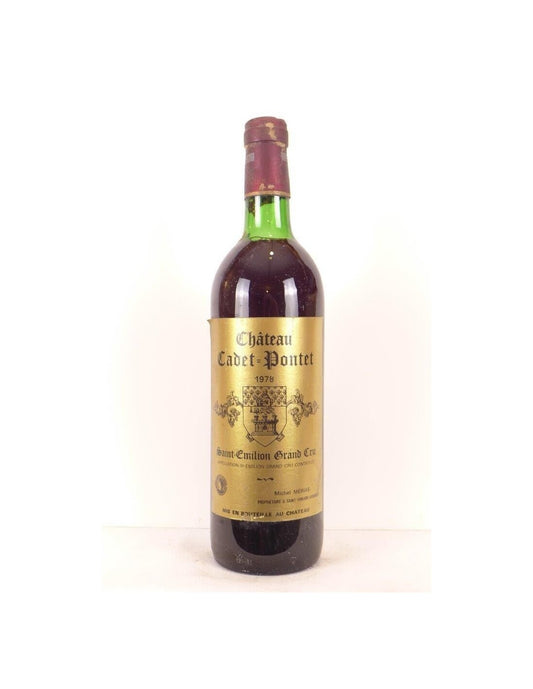 1978 - saint-émilion - château cadet-pontet grand cru - rouge - bordeaux - Just Wines 