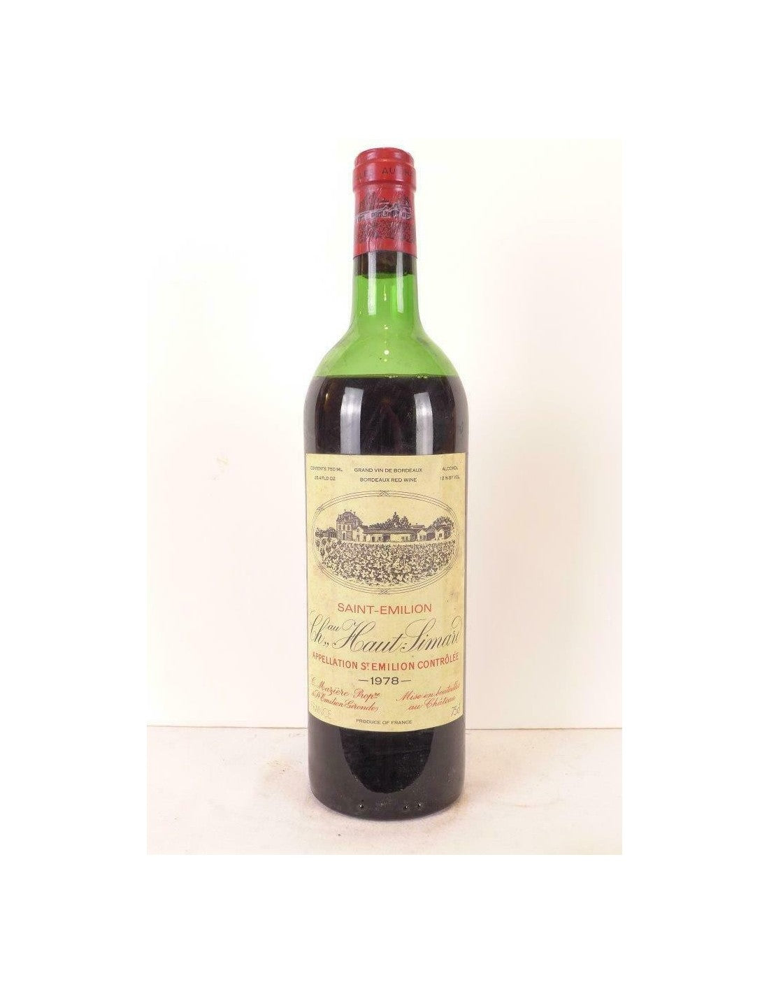 1978 - saint-émilion - château haut-simard (niveau bas) - rouge - bordeaux - Just Wines 